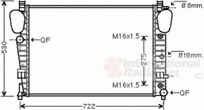 VAN WEZEL 30002306 -  Радиатор, охлаждение двигателя